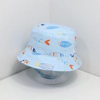Fashion Children Summer  Printing Sunshade Sunscreen Hat Cap 46-50cm mėlyna