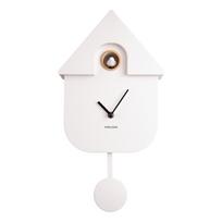 Baltas sieninis laikrodis Karlsson Modern Cuckoo, 21,5 x 41,5 cm