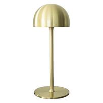 Žalvario spalvos stalinis šviestuvas LED su nuotolinio valdymo funkcija (aukštis 30 cm) su metaliniu gaubtu Tim – Sirius