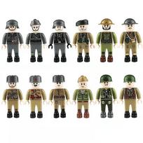 Šiuolaikiniai MOC Antrojo Pasaulinio Karo Kariniai 4,5cm Kareiviai Veiksmo Figūrėlės Miesto MiniFigūrėlės Statybiniai Plytų Modeliai Rinkiniai Vaikams Švietimo Žaislai