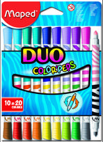 Flomasteriai MAPED ColorPeps dvipusiai, 10 vnt, 20 spalvų