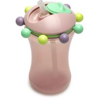 Melii Abacus Straw Sippy Cup puodelis su šiaudeliu Pink 1 vnt.
