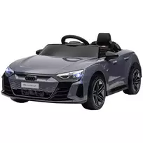HOMCOM vaikiškas elektromobilis 12V, su 2,4 GHz nuotolinio valdymo pultu, 2 varikliai, vaikiškas automobilis su 4 amortizuotais ratais, garsiniu signalu, priekiniais žibintais, muzika, švelniu paleidimu, pagalbiniu ratu, skirtas 3-5 metų vaikams, pilkas