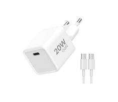 Winner Group- Greito įkrovimo adapteris 1xUSB-C PD 20W + USB laidas USB-C / USB-C 1m
