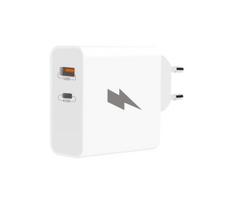 Winner Group - Greito įkrovimo adapteris 1xUSB-C + 1xUSB-A Power Delivery 45W balta