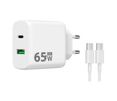 Winner Group - Greito įkrovimo adapteris 2xUSB PD 65W + USB laidas USB-C / USB-C 1m