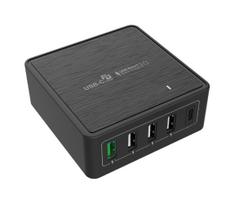 Winner Group - Greito įkrovimo adapteris 5xUSB-C Power Delivery 60W juoda
