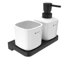 NIMCO MAC 2905831K-T-90-Sieninis muilo dozatorius ir dantų šepetėlio stovas MAYA 320 mm