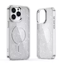 Glitter dėklas su MagSafe skirtas Samsung Galaxy A36 5G – White