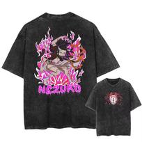 Streetwear Anime Grafinis Spaudinys Marškinėliai Harajuku Skalbti Vintažiniai Marškinėliai Perdyddelio Dydžio Moteriški Vasariniai Medvilniniai Vyriški Viršutiniai Marškinėliai Unisex S
