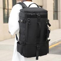 Fishing Gear Bag Large Capacity Backpack with Rod Pockets Waterproof Oxford Fabric