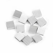 12 VNT. Mažas aliuminio aušintuvas su lipnia juosta gale 14x14x6mm 12pcs