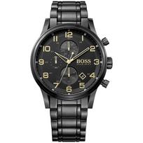 Hugo Boss 1513275 Chronografas Analoginis Klasikinis Kvarcinis Vyriškas Laikrodis 44 juoda