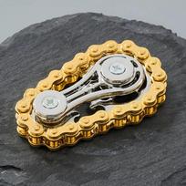 Nauji dantračiai Smagratis Piršto galiuko giroskopas Fidget spinner Antistresas Nerimas Metalinės dviračio grandinės EDC spinneris Fidget žaislai Suaugusiems auksas