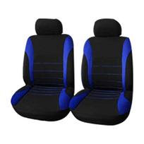 Universalus juodas juosmens linijos priekinės automobilio sėdynės užvalkalų rinkinys - 4 dalys 4-piece Set (Front Double Seat) mėlyna