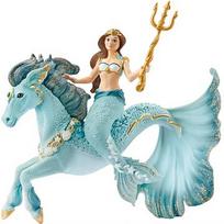 Schleich Bayala Mermaid Eyela on underwater horse, toy figure 70594