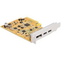 Delock PCIe x4 card for 1x ext. USB-C 10Gbit/s B. + 1x external USB-C DP Alt Mode, USB controller 90161