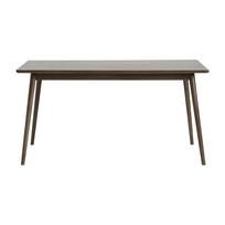 Prailginamas valgomojo stalas rudos spalvos su ąžuolo dekoro stalviršiu 150x90 cm Barrali – Unique Furniture