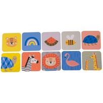 Taf Toys Tummy Time Spining Book Urban Garden veiklos žaislas kūdikiams 0 m+ 18 vnt.