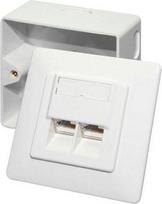 LogiLink Lizdas CAT6 2x RJ45 (68244)