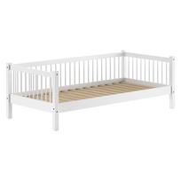 Iš buko masyvo vaikiška lova baltos spalvos 90x200 cm Forrest – Vipack