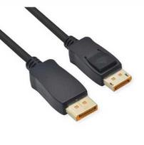 Roline ROLINE DisplayPort kabelis, v2.1, 10K@60Hz, 54Gbit/s, UHBR13.5, DP-DP, M/M, juodas, 3 m