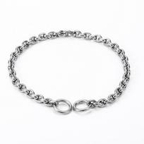 Stainless Steel P Chain Round Face Dog Collar Large Dog Chain Collar Dog Collar P Chain Neck Ring