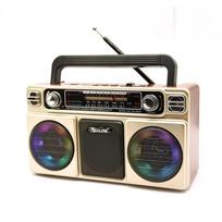 Retro Nešiojamas Kasetinis Radijas Delninis Dviem Diapazonais AM FM Muzikos Grotuvas Garsiakalbis su Ištraukiama Antena Lauko Radijas Stereo auksas