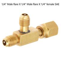 Tee Adapteris 1/4X1/4X1/4\  SAE Flare Pridėti Manometrą Gilios Vakuuminės Siurblio/Kolektoriaus Rinkinys