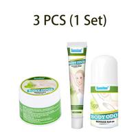 Sumifun 1Set Body Odor Creams Roll Ball Liquid Set Underarm Odor Sweat Care Ointments Fragrance Roller Refreshing Deodorizer 1 Set