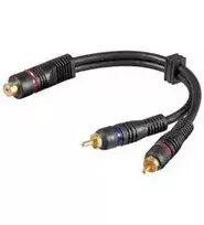Linijinis Kabelis Goobay RCA - 2xRCA 0.2m Juodas