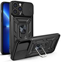 Hybrid Armor Camshield skirtas iPhone 13 Pro, juodas