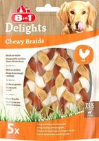 8in1 Delights Chewy Braids su vištiena, 75 g