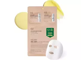 VT Cosmetics Vita Light All In One 3Step Mask mini rinkinys, 1.5 g + 1.5 g + 25 g.