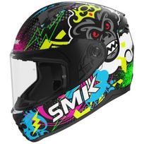Šalmas Integralinis SMK Bionic Kids CHIMPZ spalva geltona/juoda/žalia