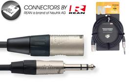 Audio kabelis Stagg REAN 6.35mm Jack TRS - XLR /m 10m