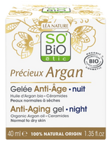 SO BIO ETIC su argano aliejumi ir keramidais naktinis veido kremas, 40 ml