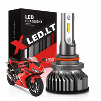 MOTO XLED HB4 / 9006 SUPER MINI CAN-BUS ZES +300% motociklo LED lemputė 1 vnt. 12V-24V 6500LM