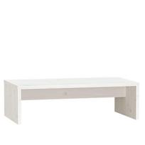 vidaXL Monitoriaus stovas, baltas, 50x27x15cm, pušies medienos masyvas
