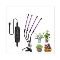 LED Grow Light Plant Grow Light Viso spektro Augalų auginimo Apšvietimas Kambarių auginimo Apšvietimas Užsegamas raudonai mėlynas 4 galvutė
