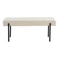 Modernus švelnus minkštasuolis | 100 x 42,5 x 36 cm | Balta