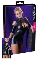 Seksuali trumpa suknelė Wetlook Party Cottelli Collection, XL juoda, XL