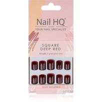 Nail HQ Square Priklijuojami nagai Deep Red 24 vnt.