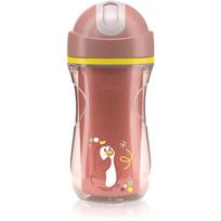 Chicco Sport Cup 14m+ puodelis su šiaudeliu Pink 266 ml