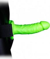 Strap-On dirželiai Ouch Glow in the Dark, 18 cm