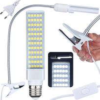 Mikroskopo šviestuvas – 60x LED, Lankstus 46 cm kaklas, Galia 20 W, Metalinis spaustukas