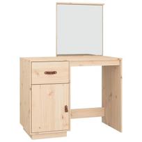 Kosmetinis staliukas，Makiažo stalas, 95x50x134cm, pušies medienos masyvas CFE7541754