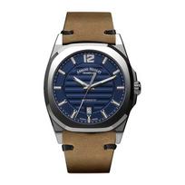Armand Nicolet Tramelan J09 Mėlyno ciferblato automatinis A660AAA-BU-PK4140CA vyriškas laikrodis su veršio odos dirželiu mėlyna