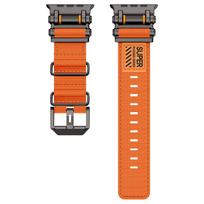 Roller Strap for Apple Watch Ultra 2 Band 49mm 44mm 45mm 42mm 46mm Nylon Loop Bracelet For IWatch Series 10 9 8 7 6 4 SE Correas 42mm 44mm 45mm oranžinė