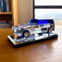 Krištolinio automobilio modelio figūrėlė, stiklinis automobilio modelis, prespapjė, automobilio salono kvepalų buteliuko ornamentas, namų stalo dekoras, vaikams, kalėdinė dovana mėlyna